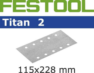 Sandpaper for orbital sander Titan 2 115x228 mm P150 100 units