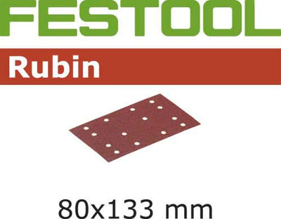 Sandpaper for orbital sander Rubin 80x133 mm P180 10 units