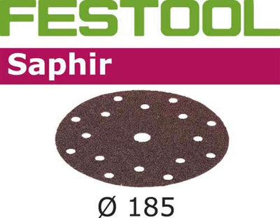 Sandpaper for random orbit sander Saphir 185 mm P36 25 units