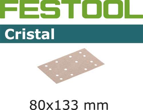Sandpaper for orbital sander Cristal 80x133 mm P40 10 units