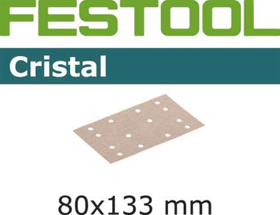 Sandpaper for orbital sander Cristal 80x133 mm P100 10 units