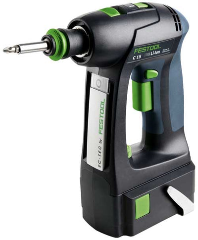 Drill driver Festool C 15 Li Plus 14.4 V 2x3.0 Ah accu.