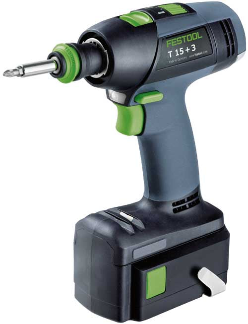 Drill driver Festool T 15+3 Li 3.0 Plus 14.4 V 2x3.0 Ah accu.