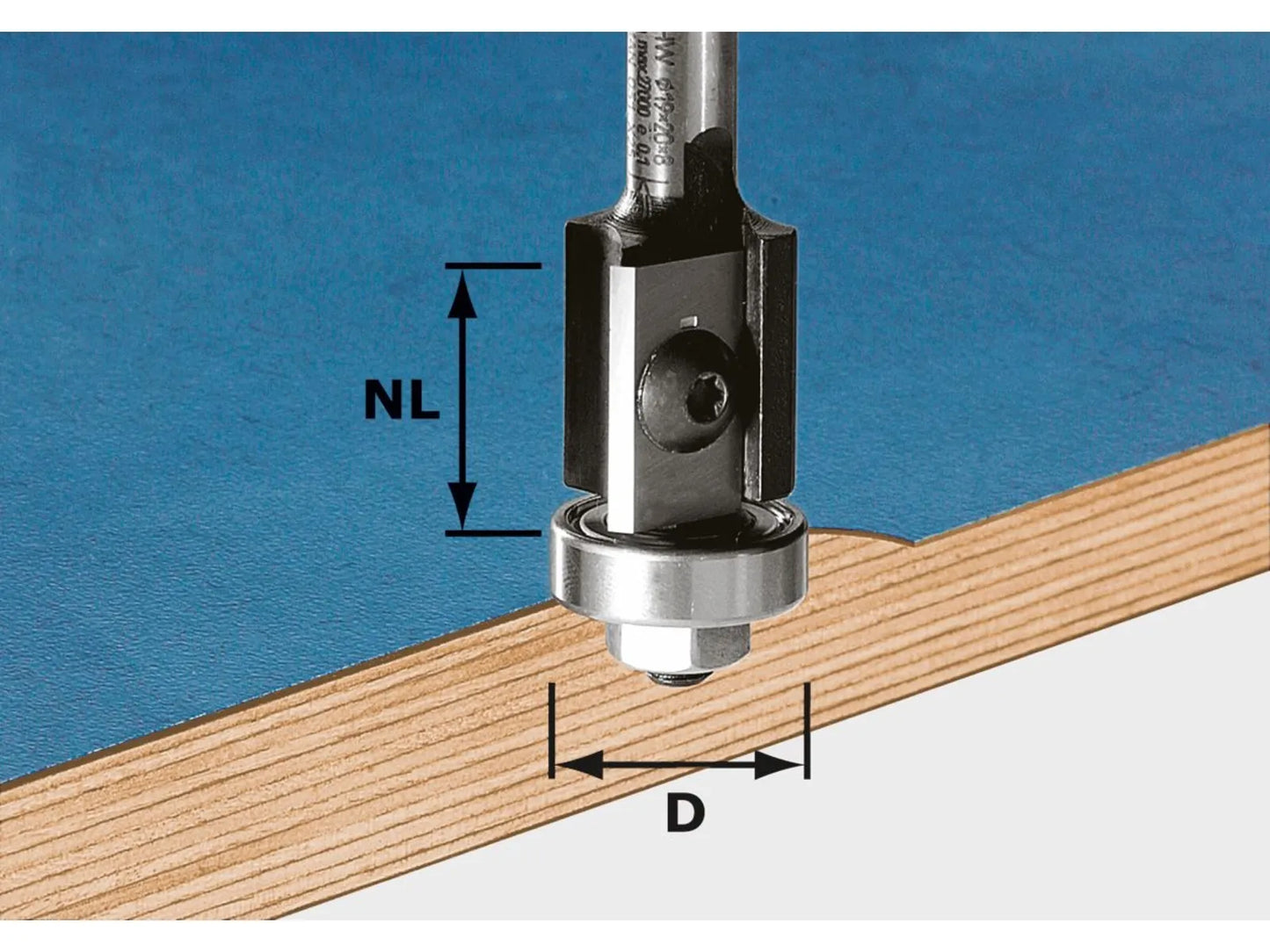 Frez do rowków obrotowych Festool; 20/64 mm z łożyskiem