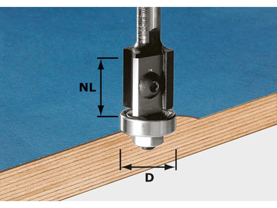 Frez do rowków obrotowych Festool; 20/64 mm z łożyskiem