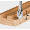 Frez spiralny do rowków z ostrzem podstawowym Festool; 16 mm; 20/52 mm