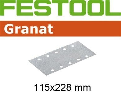 Sanding paper for sheet orbital sander Granat 115x228mm P280 100 units