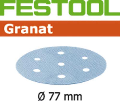 Sandpaper for random orbit sanders Granat 77 mm P180 50 units