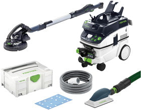 Long-reach wall sander Festool PLANEX LHS 225 EQ-Plus/IP + Vacuum cleaner Festool CTL 36 AC + Manual sanding kit