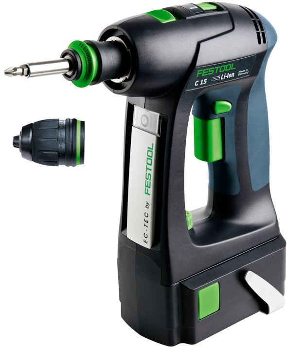 Drill driver Festool C 15 Li 5.2-Plus 14.4 V 2x5.2 Ah accu.