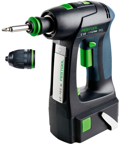Drill driver Festool C 15 Li 5.2-Plus 14.4 V 2x5.2 Ah accu.