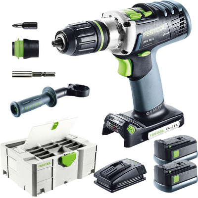 Drill driver Festool DRC 18/4 Li 5.2-Plus 18 V 2x5.2 Ah accu.