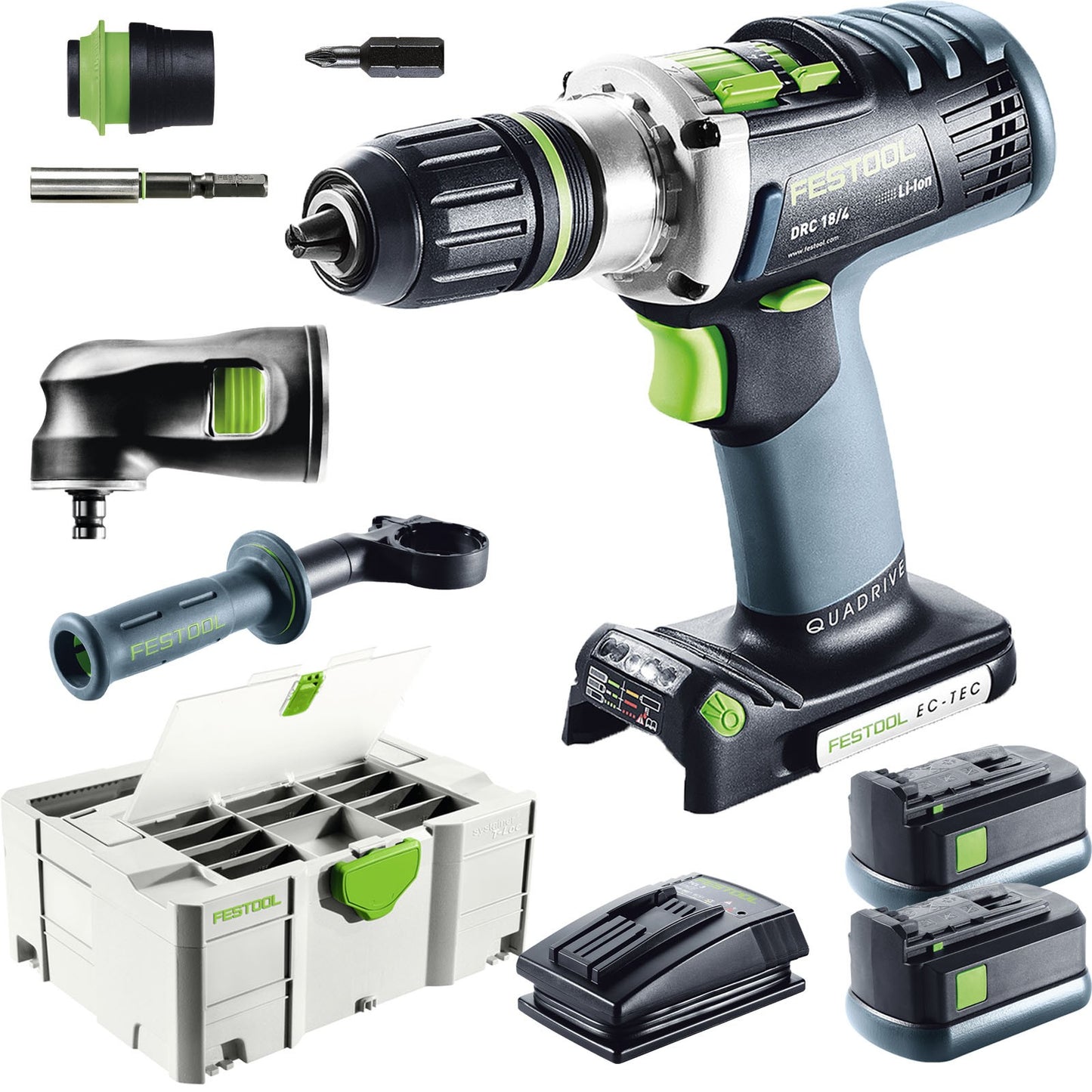 Drill driver Festool DRC 18/4 Li 5.2-Set 18 V 2x5.2 Ah accu.