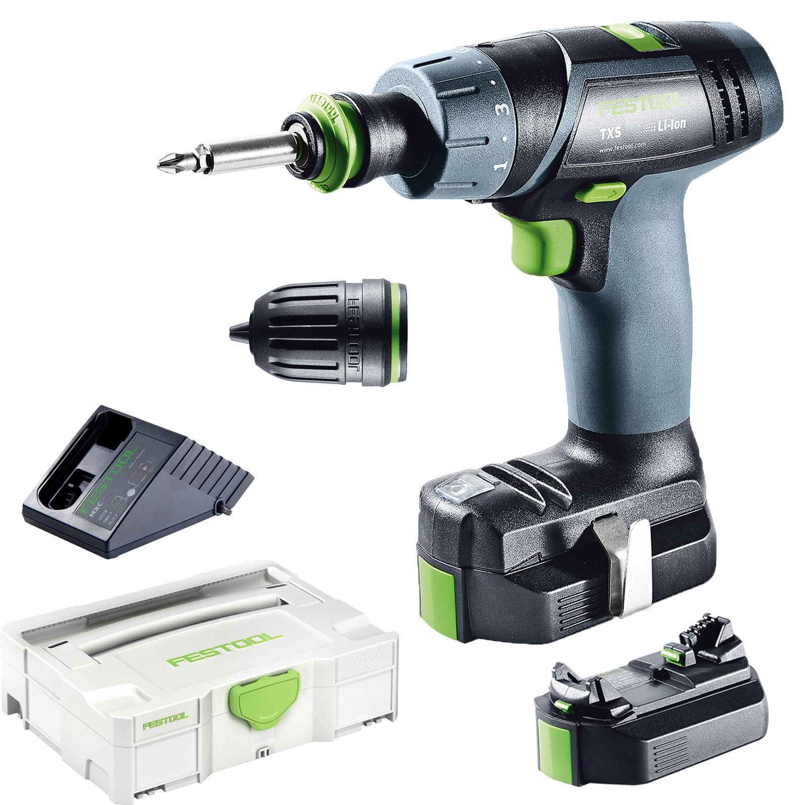 Drill driver Festool TXS Li 2.6-Plus 10.8 V 2x2.6 Ah accu.