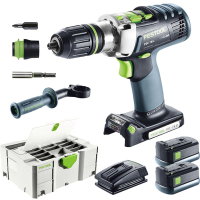 Cordless Impact Drill Festool PDC 18/4 Li 5.2-Plus 18 V 2x5.2 Ah accu.