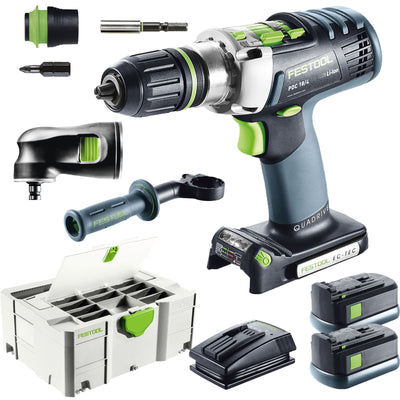 Cordless Impact Drill Festool PDC 18/4 Li 5.2-Set 18 V 2x5.2 Ah accu.