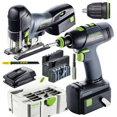Tool set Festool (T 18+3 + PSC 420 Plus) 18 V 2x4.2 Ah accu.