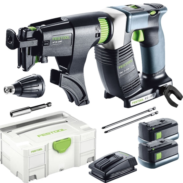 Drywall Screwdriver Festool DWC 18-2500 5.2 Li-Plus 18 V 2x5.2 Ah accu.
