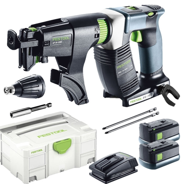 Drywall Screwdriver Festool DWC 18-4500-Plus 18 V 2x5.2 Ah accu.