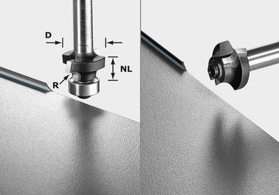Rounding over router bit Festool HW 2/20/47 mm