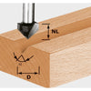 Frez do rowków w kształcie litery V Festool; HW; 7/50 mm