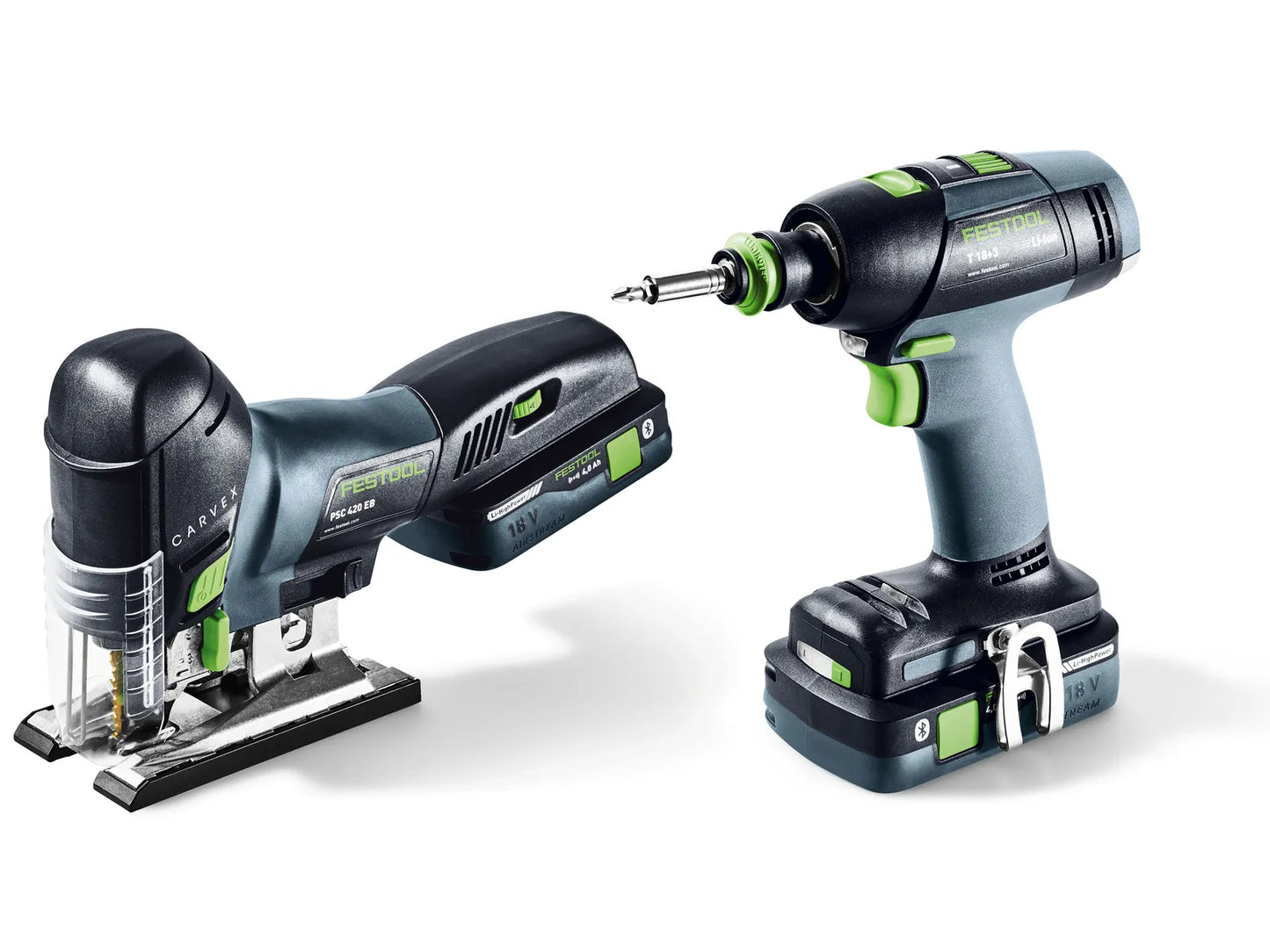 Tool set Festool T 18+3/PSC 420 HPC I-Set;  18 V; 2x4.0 Ah accu.