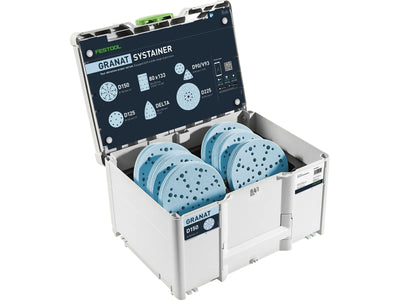 Papier ścierny Festool Granat; 150 mm; P60/80/120/150/180/220; 120 sztuk
