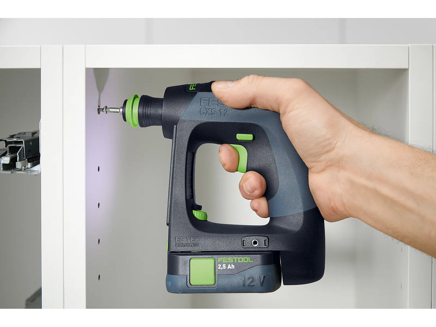 Wiertarko-wkrętarka Festool CXS 12 2,5-Set 10,8 V; 2 x akumulator 2,5 Ah.