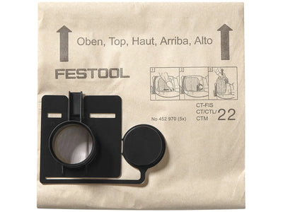 Worki papierowe do odkurzacza Festool FIS-CT 44 5X